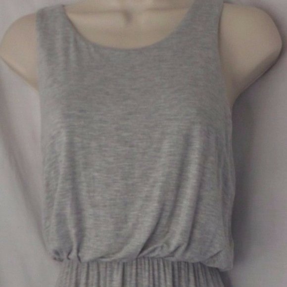"LOFT" LIGHT GRAY CAREER CASUAL BLOUSON A LINE SOFT KNIT DRESS SIZE: SP NWT $70 - Picture 3 of 4